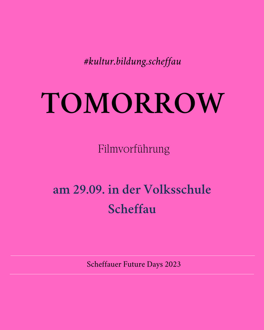 Tomorrow - die Welt ist voller Lösungen - Filmvorführung